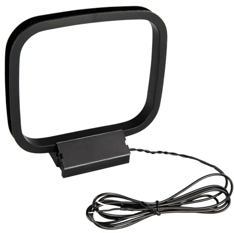 BOOBRIE Antenne Radio AM Cadre avec 2 Broches Fil Nu 530-1710 kHz 75 Ohms Antenne Chaine HiFi Intérieur pour Hi-FI Stéréo, Récepteur AV, Système Cinéma Maison