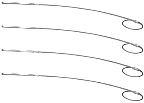 DEARMAMY Lot de 4 Brochettes à Kebab en Acier Inoxydable 28,5 Cm, Réutilisables et Flexibles, Brochettes pour Barbecue pour Grillades Maison et Pique-niques en Plein Air