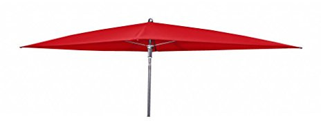 Doppler Gartenschirm Waterproof 225x120 ohne Volant, rot | Absolut wasserdicht, UV-Schutz 80