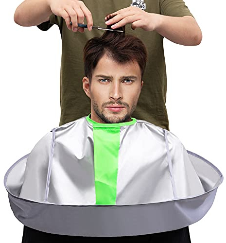 woniutch Hair Cutting Capes Umbrella for Adults, Barber Cape Cloak Cape for Home and Salon Use, Keep Hair Off Clothes and Floor