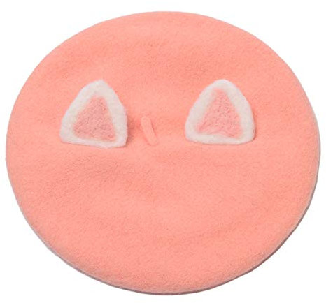 GRACEART Frauen Handarbeit Lolita Baskenmütze Gap Katze Ohr (Rosa)
