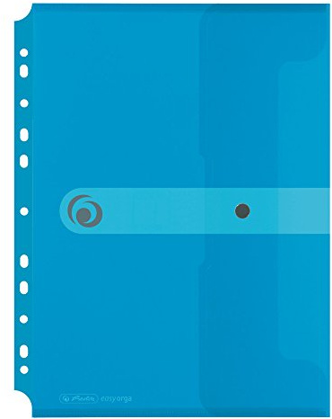 Dokumententasche zum Abheften / Dokumentenmappe / A4 / transparent blau