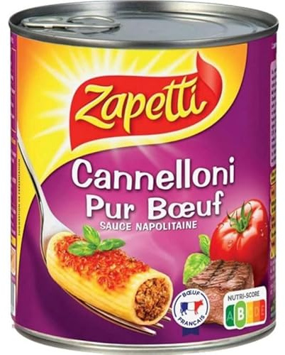 Zapetti Cannelloni Pur Beef Salsa Napolitana 800g (Pack de 6)