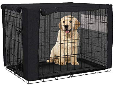 chengsan Hundekäfig-Abdeckung für Drahtkäfige, strapazierfähiges Polyester, Winddicht (Nur Abdeckung, 124,5 x 78,7 x 81,3 cm)
