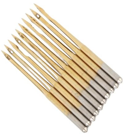 Set di Aghi per Macchina da Cucire 10 Pezzi, DBX1 9-18#, 6 Misure per Tessuti Lisci, Kit Misto per Macchine Industriali e Domestiche, Accessori in Metallo