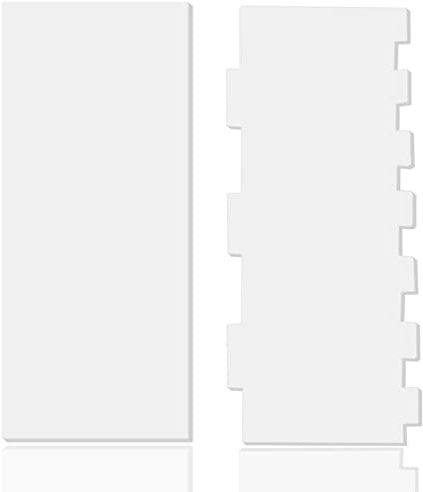 Clear Acrylic Cake Scraper Cake Smoother Icing Frosting Buttercream Smoother Scraper for Kitchen Cooking Baking Tool Stripes Edge Side for Cream Cakes Decoration 2 Styles(11.8 Inch,9.45Inch)