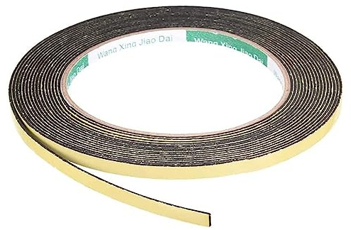 TOP-VIGOR Bande d'étanchéité en mousse autocollante pour isolation de porte de fenêtre 5 mm (l) x 1 mm (T) x 5 m (L)