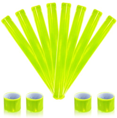 Awroutdoor 12PCS Reflektorbänder Schnapparmbänder, Reflektoren Kinder, Sicherheitsband Reflektierend für Schulranzen, Schlüssel, Kinderwagen, Wandern, Jogger und Radfahrer