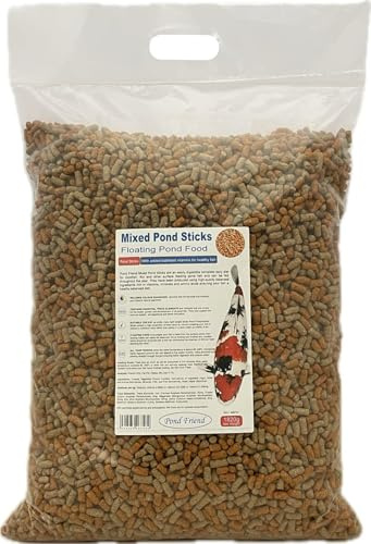 Pond Friend Mixed Fish Food Sticks 1820g – High-Weight Premium Floating Pellets for Koi Carp, Goldfish & Surface Feeding Pond Fish