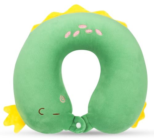 Apricitie Nackenkissen Kinder Memory Foam Reisekissen Cartoon Tier Nackenstütze, 30 x 30cm Nackenhörnchen Erwachsene Niedlich Kinder Reisekissen U-förmiges Nackenkissen Flugzeug für Reisen