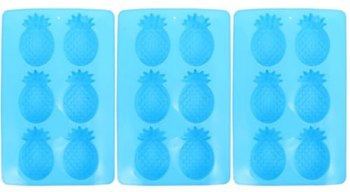NUOBESTY 3 Stk Sechs Ananasform Seifenform schokoladenform Geleeform Silikonform für Seifenherstellung de para gelatinas DIY-Kuchenform Geburtstagsgeschenk Fondant Silikonform Kieselgel