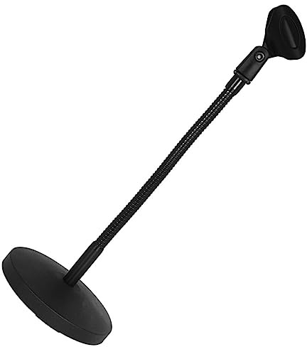 SHOWERORO Verstellbarer Tischmikrofonständer Stabiler und Verschleißfester Desktop Mikrofonhalter aus Metall für Flexiblen Einsatz im Studio und Büro