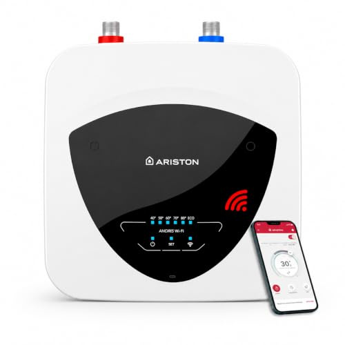 Ariston ANDRIS ELITE WIFI 10L - Chauffe-eau Electrique Sous-Evier - 13% d’Economie d’Energie - Chauffe eau conçu et fabriqué pour être installé en France