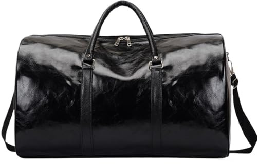 Handgepäck Tasche Sporttasche Weekender-Tasche Für Herren, PU-Leder, Reisetasche, wasserdichte Reisetasche, Handgepäcktasche Übernachtungstasche(D)
