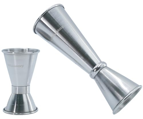 YR Rowelaxy cocktail jigger，double-sided jigs made of stainless steel, 2 oz & 1 oz and 1/2 oz & 1 oz Precise Bartender Tool for Cocktail Shaker Sets,jigger for bartending, Home Bars & Mixology