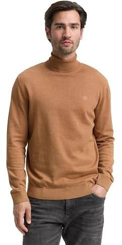 TOM TAILOR Pull pour Homme, 39098 - Mid Brown Melange, XL