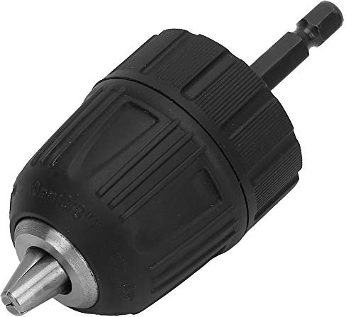 Plastic Casing Drill Chuck 0.8-10mm with 3/8-24UNF + /4 Hex Head 3/8 Thread Spacer Sleeve/Shaft Extender