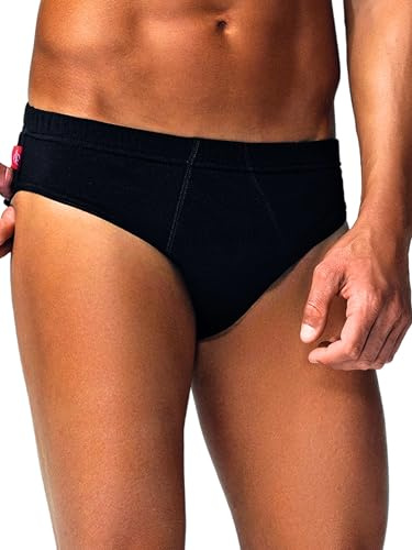 Liabel Herrkalsonger 100 % bomull (12 eller 3-pack) herrtrosor vita färgade underkläder LS559, 3 färgglada trosor (1 svart 1grå 1blå), L