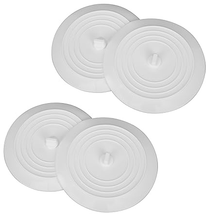 DIYEAH 4 pièces Bouchons de Lavabo Ronds Silicone à Forte Succion pour Évier et Étanches pour Cuisine et Salle de Bain