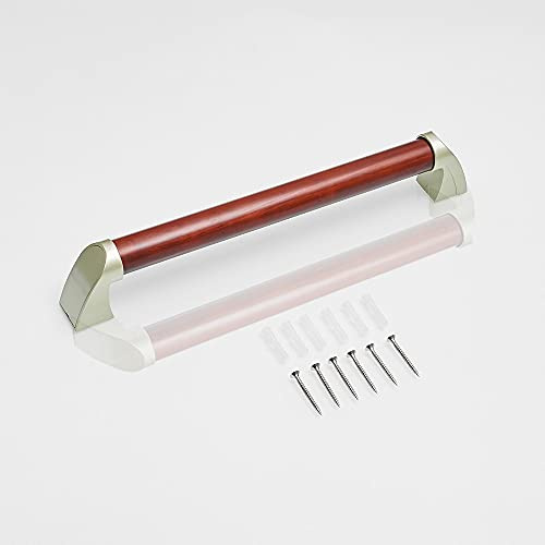 Barre d'appui en bois pour salle de bain - Imperméable et antidérapante - Pour personnes handicapées et personnes âgées - 44 cm - Rails d'appui d'extérieur en séquoia pour escaliers et toilettes