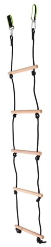 FUNNETOYU Échelle De Corde Bois pour Garçon Fille Escalade Extérieure Jeu Grimper Coordination Motrice Cadre Robuste