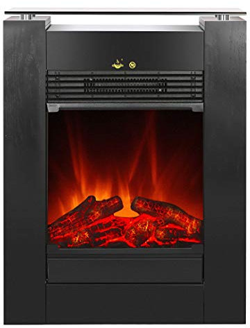 Elektrokamin Tessin von El Fuego® Farbe Schwarz Kaminofen Dekokamin AY 627