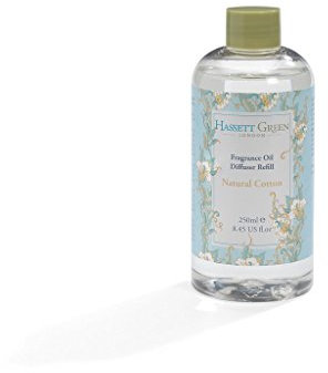 Hassett Green London - Natural Cotton - Fragrance Oil Reed Diffuser Refill - Larger Size 250ml Bottle