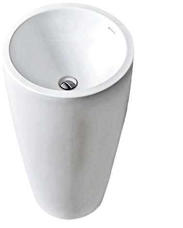 Bernstein Badshop Standwaschbecken TWZ16 Waschbecken aus Mineralguss Solid Stone - 50x50x90cm