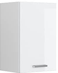 Vicco Hängeschrank R-Line, hängender Küchenschrank, Weiß Hochglanz/Weiß, 40 cm