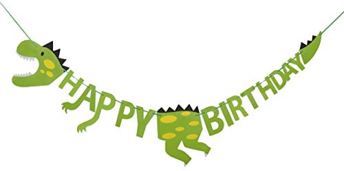 HONGXIN-SHOP Pancarta de Feliz Cumpleaños de Dinosaurio Happy Birthday Banner para Niños Niño Feliz Cumpleaños Decoracion