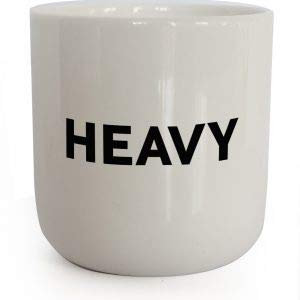 PLTY - Taza pesada - Taza sin asa - Porcelana blanca vitrificada a mano - Coffee Mug - Beat - Diseño danés