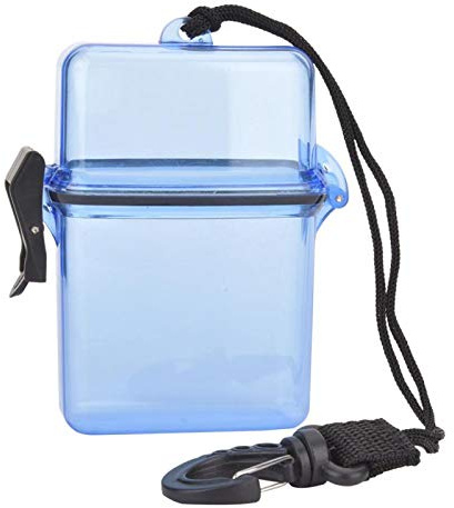 Dry Box Dive, Transparente Unterwasser Taucherei Wasserdichte Aufbewahrungsbox aus Kunststoff, für Kleine Tragbare Elektronische Geräte, Blau