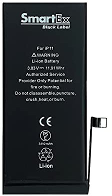 Smartex® Black Label Batteria compatibile con iPhone 11 - Capacità 3110 mAh | 2 Anni di Garanzia