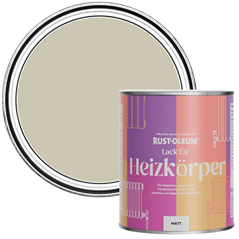 Rust-Oleum, hellgrau Heizkörperfarbe, hitzebeständig, geruchsarm in Matt Finish - Dämmerung 750ML