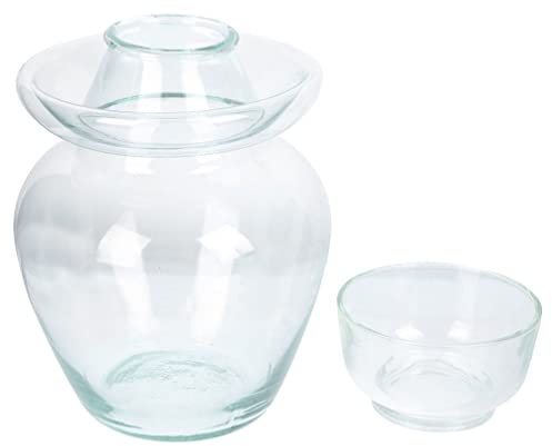 DOITOOL Gärtopf Glas Sauerkraut Glas Kimchi Glas Vorratsdose Transparent Essiggurken Sauerkraut Gewürze Kräuter Snacks Behälter Lebensmittelbehälter Küche Aufbewahrung Vorratsglas Gewürzdosen