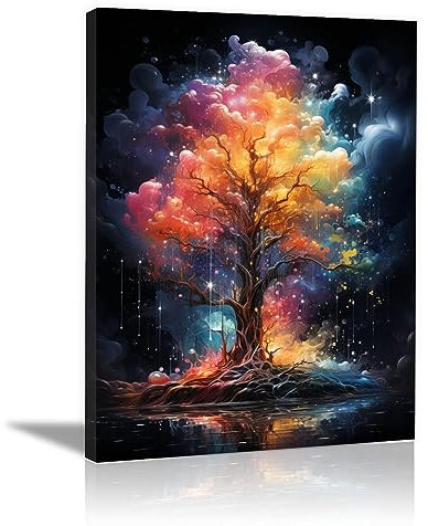 SHYAMIC Bilder Weihnachten Leinwandbild Kunstdruck, Multi Wandbild X-Mas Fenster Fotodruck Schneemann Kunstdruck Leuchtbild, Weihnachten Winteridylle Effekt - 75x115cm Gerahmt