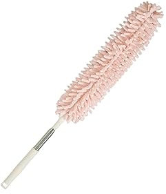yuwqqoajv Plumeau de Plafond télescopique Flexible pour Un Nettoyage en Profondeur des Ventilateurs de Plafond et des Voitures, Rose