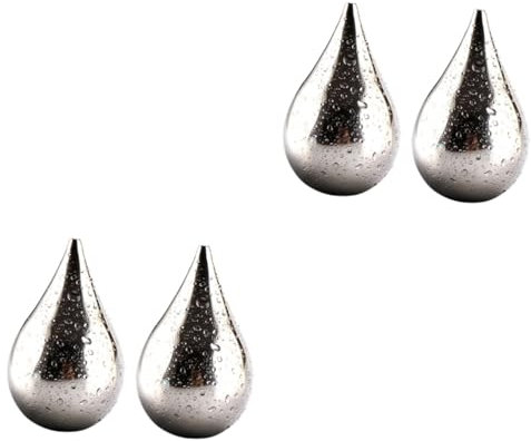 BESTonZON 4piezas Hielo Inoxidable Forma De Para Enfriar Bebidas Cubos Reutilizables De Acero Inoxidable Whisky y Vino Para Casa y Eventos