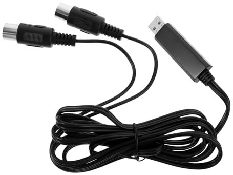 SAFIGLE 2m USB In-out Midi Cable Cable Converter Piano Keyboard to PC Laptop Adapter Cord for Keyboard