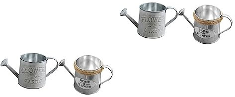 MAGICLULU 4stücke Vintage Gießkanne Tragbare Bewässerungskanne Für Drinnen Und Draußen Rustikales Design Für Pflanzen Und Dekoration Leichte Blumenvase Für Garten Und