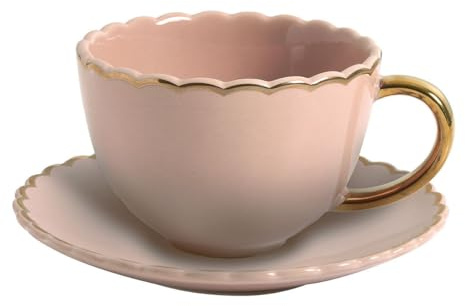 Tazza da tè e piattino Marguerite - Rosa antico