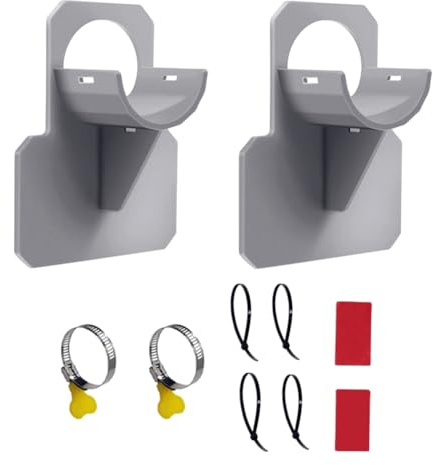 MARKELL Juego de 2 Soportes para Tuberías de Piscina, Accesorios para Piscinas Elevadas, Accesorios para Piscinas, Mangueras para Piscinas Elevadas, Color Gris