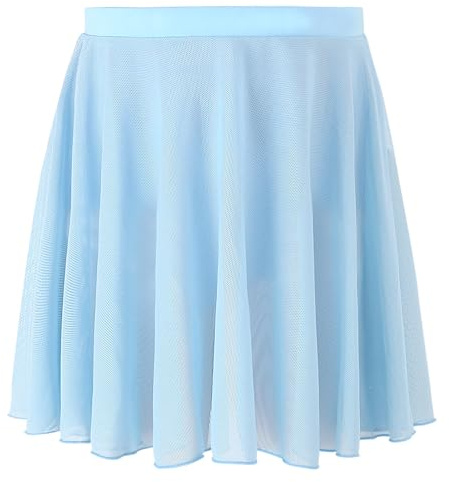 SPFASZEIV Jupe de Ballet pour Enfants Jupes de Danse à Enfiler pour Filles Maill élastique Jupes