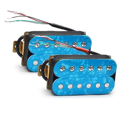 1Set N7.5K/B15K E-Gitarren-Humbucker Verstellbare Schraube Doppelspule Für 6-saitige E-Gitarren-Coil-Split-Pickup(Blue)