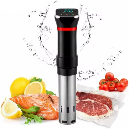 DISHENGZHEN Sous Vide Cooker, 1000W Sous Vide Precision Cooker with Indicator Lamp Ring, Immersion Circulator Sous Vide Machine with Accurate Temperature and Time Control, Silicone Clamp