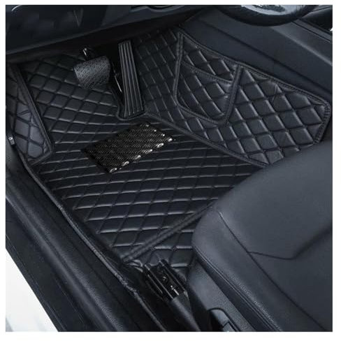 Fußmatten Auto-Fußmatten für Z4 E85 2009 2010 2011 2012 2013 Auto-Luxus-Leder-Automatten mit vollständiger Abdeckung Autofußmatten(Schwarz)