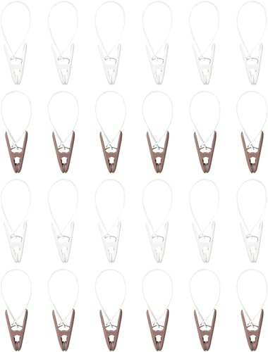Pinces à Linge Antidérapantes, 24 Pièces Pinces à Chaussettes en Plastique Antidérapantes Anti-Vent Clips Photo pour Soutiens-Gorge, Vêtements, Linge de Lit, Gants