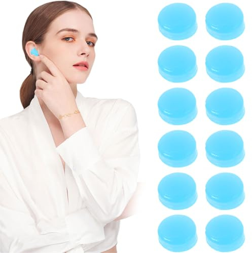 PYEUIFT 12 tappi per orecchie nuoto per adulti, tappi per orecchie in silicone nuoto, tappi per le orecchie per nuoto, surf per adulti, tappi per le orecchie modellabili per il nuoto