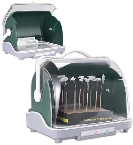 TsoLay Cabine De Séchage pour Peinture De Maquettes, Aérographe Électrique 120 W avec Mode Air Froid, Filtre À Eau Et Housse Anti-poussière, pour La Peinture, Les Loisirs Créatifs Et Le Bricolage