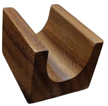 LOVIVER Wooden Tacos Holder Sushi Display Divider Decorative Serving Dish Taco Rack Walnut Wooden Sushi Tray Serving, Single